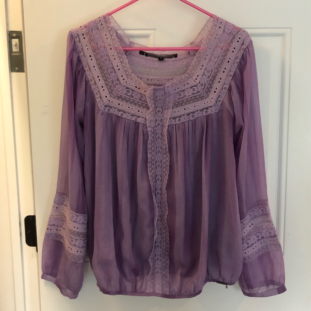 GUESS light purple blouse size M